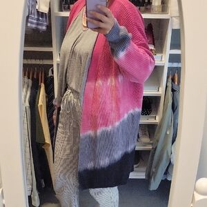 525 America Pink and Black Ombre Cardigan